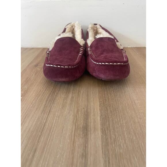UGG Australia Women's Ansley Red Wine Suede Moccasins Slippers Size US 6 - Picture 2 of 10